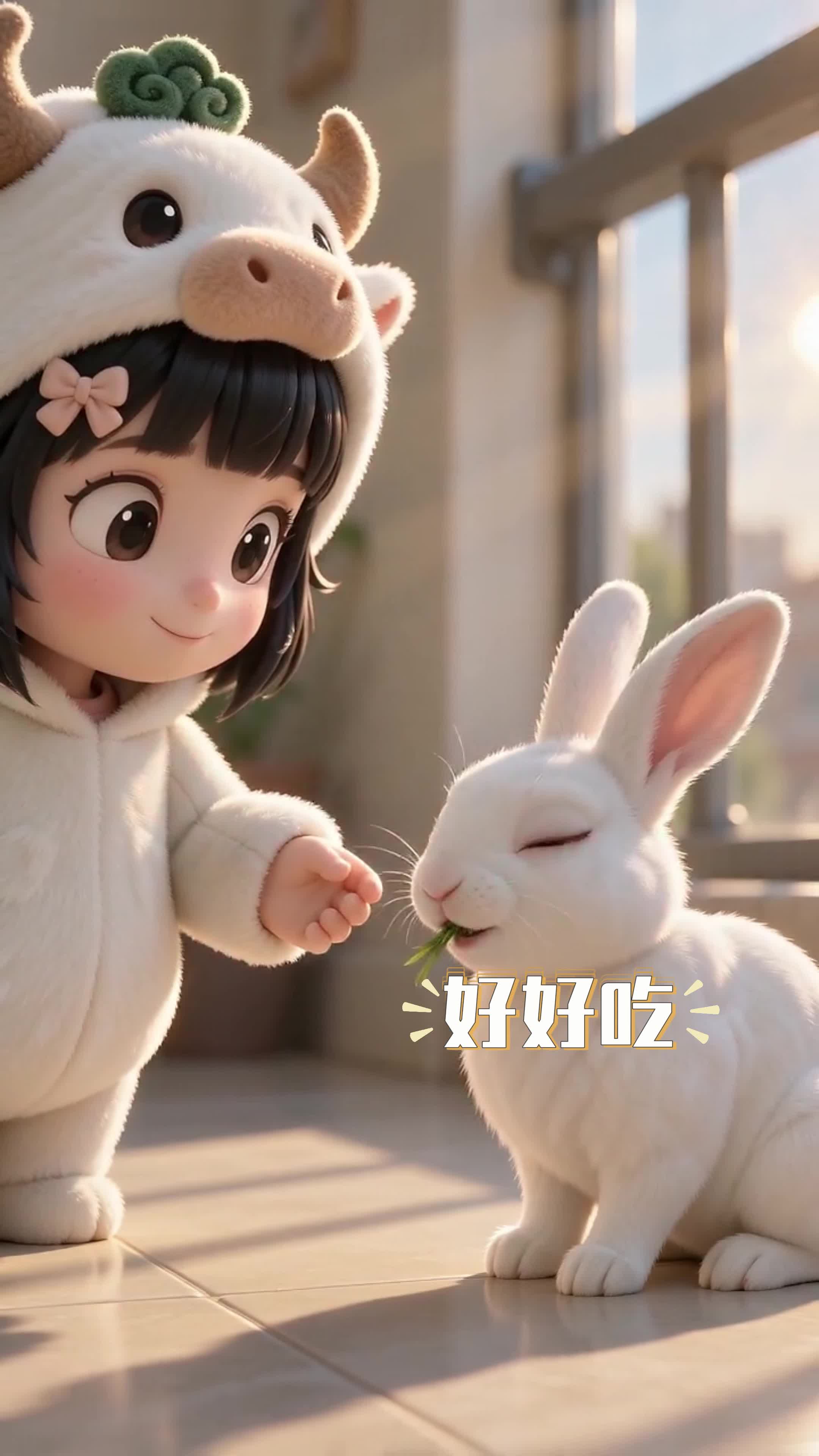 及妹×兔兔多米·最幸福的事是陪它晒太阳